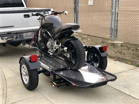 Single Rail Ride Up Motorcycle Trailer Tow Smart Trailers