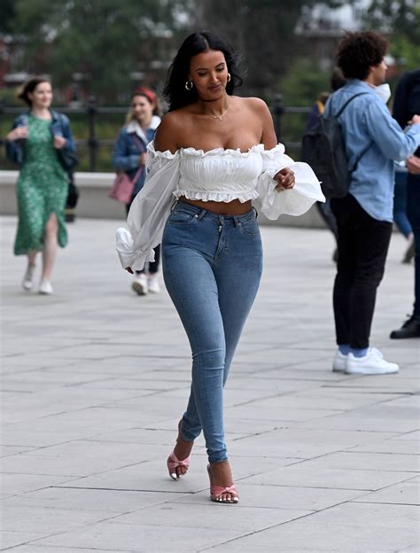 Maya Jama Sexy Cleavage Out In London Hot Celebs Home