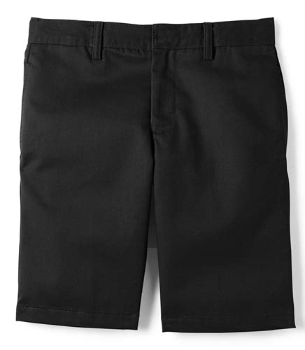 Wholesale Boys School Uniform Flat Front Shorts In Black