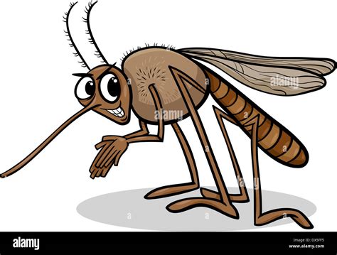 Cartoon Illustration Of Funny Mosquito Insect Character Stock Photo Alamy