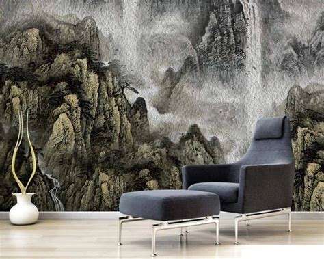 Beibehang Custom Wallpaper Mural Chinese Atmosphere Mountain Peaks