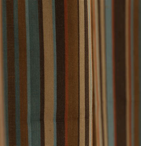 Stripe Cotton Fabric Brown Thoppia