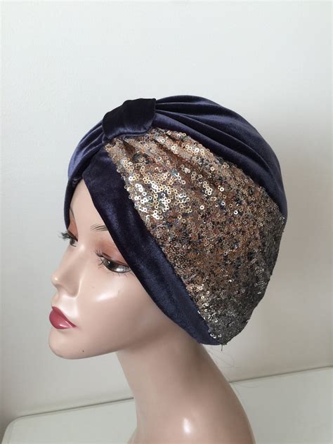 Turban Hijab Dressy Turban Jewish Hair Covering Sequin Etsy