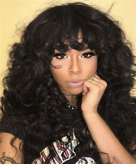 24 Wavy With Bangs Wigs For African American Women The Same As The
