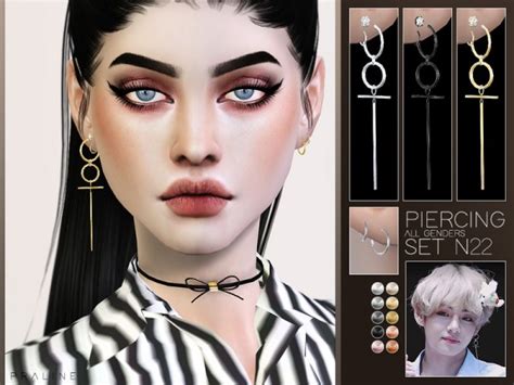 The Sims Resource Piercing Set N22 By Pralinesims Sims