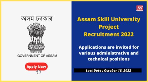 Assam Career Apply For Over 10 Vacancies In Assam Skill University