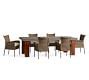 Abbott Chunky Leg Dining Table Brown Georgia All Weather Wicker