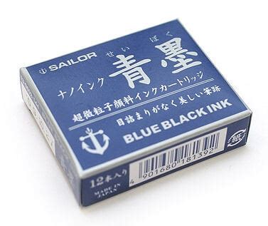 Sailor Sei-Boku, modro-čierne atramentové bombičky - Luxusné perá