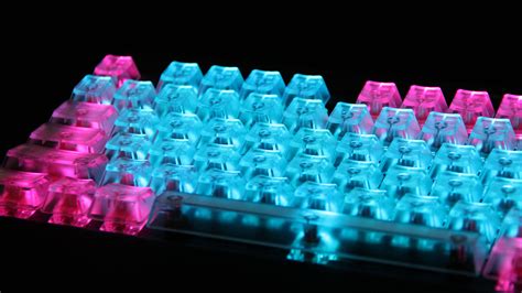Miami Colorway With Translucent Keycaps And A Keyboard With Rgb Leds