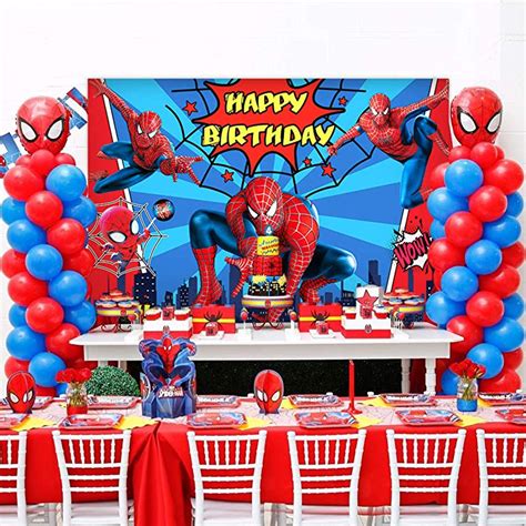 Spiderman Birthday Background