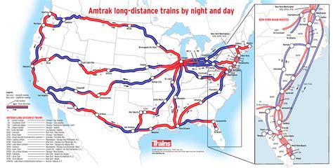Usa Travel Map Amtrak Routes East Coast Map