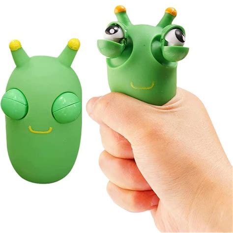 Green Bug Squeeze Toy Grass Eyes Popping Out Sadadropship