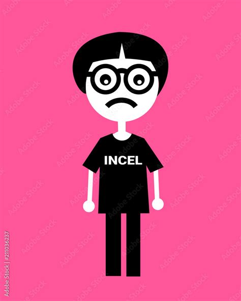 Incel Ugly Guy With Weird Haircut And Dioptric Glasses Is Sexually