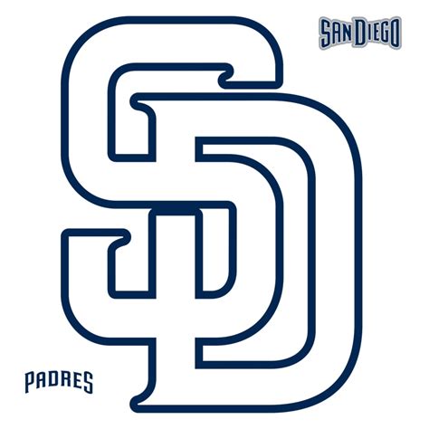 San Diego Padres Logo Giant Officially Licensed Mlb Removable Wall Decal