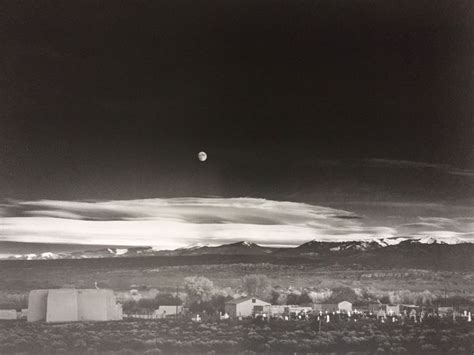 Original Ansel Adams Photograph Moonrise Over Hernandez Ansel Adams