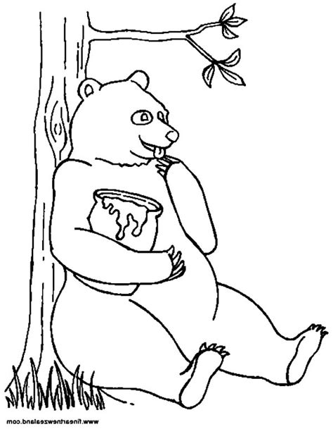 Honey Bear Hug Honey Pot Coloring Pages Coloring Sky