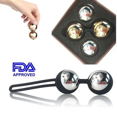 Ben Wa Weighted Balls Magnetic Metal Kegel Exercise Training Set For