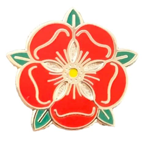 Lancashire Red Rose Enamel Lapel Pin Badge T295 Etsy