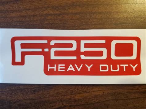 Ford F 250 Heavy Duty Logo Vinyl Sticker Etsy