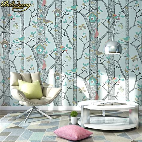 Beibehang Papel De Parede Modern And Simple Leaf Murals 3d Stereo Non