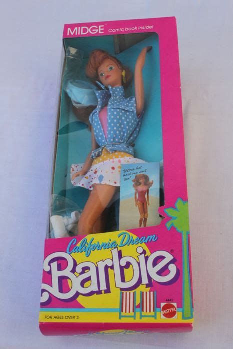 California Dream Barbie Midge With Comic Book Mattel New In Box 1987