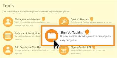 Use Tabbing To Connect Several Sign Ups
