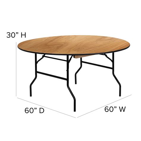 Flash Furniture Yt Wrft60 Tbl Gg 60 Round Wood Folding Banquet Table