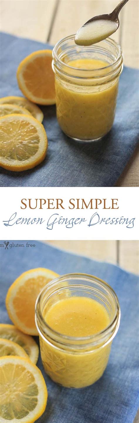 Lemon Ginger Salad Dressing Recipe Ginger Salad Dressings Food Recipes Salad Dressing