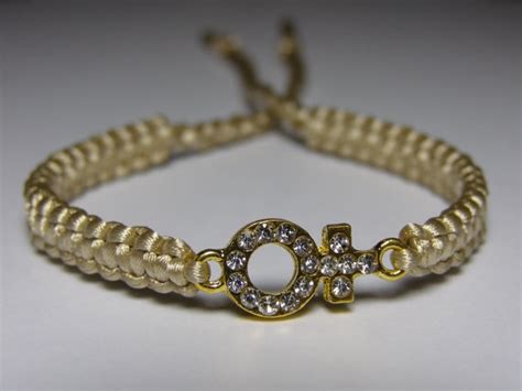 Venus Symbol Bracelet In Golden Metal With By Bykarianne On Etsy Kr65