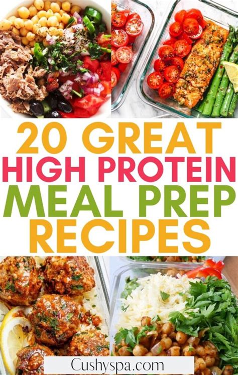 20 Healthy High Protein Meal Prep Recipes Cushy Spa