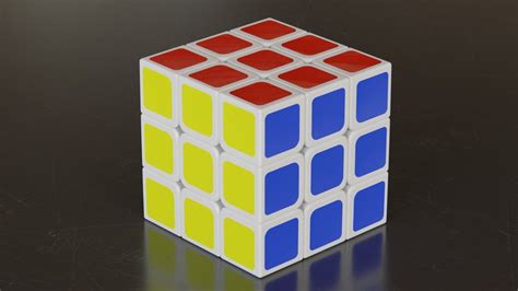 3d Model Animated Low Poly Rubiks Cube Cgtrader