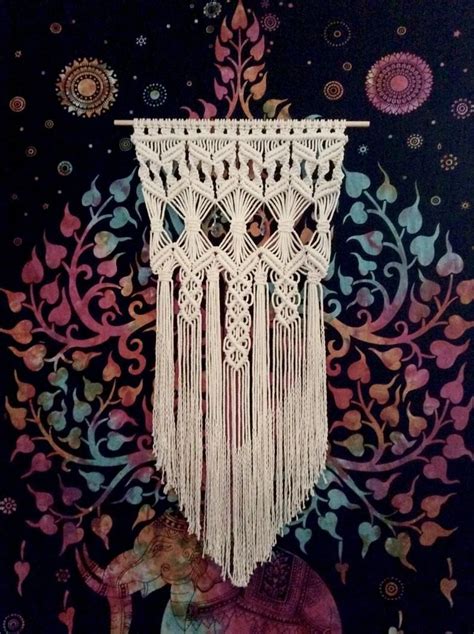 All the macrame hangings have been sturdily constructed and can be wall hung from the rope that is wrapped around a natural bamboo dowel. Boho Home Decor Boho Home Accessories House Decoration ...