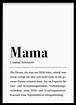 Mutter Definition, Geschenk für Mama, Familie, Plakat Wörterbuch ...