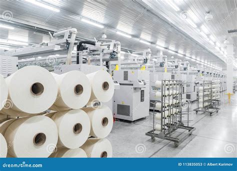 Production Of Threads In A Textile Factory Stock Image Image Of