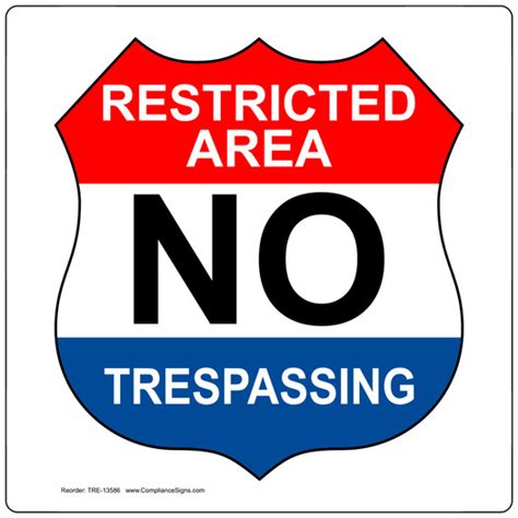 No Trespassing Sign Restricted Area No Trespassing White