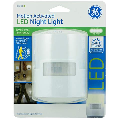 Ge White Motion Activated Led Night Light 9f200 Lamps Plus