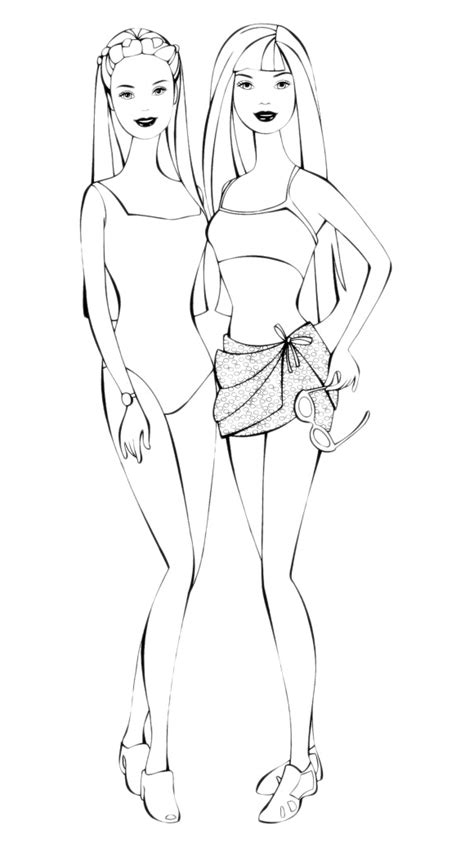 93 Barbie Swimsuit Coloring Pages Images Pictures In HD Hot