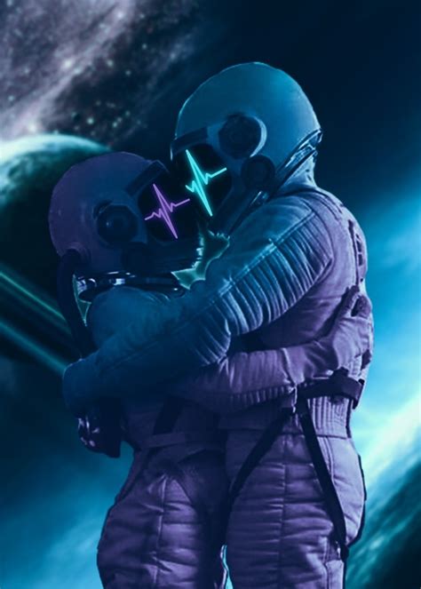 Astronaut Love In Galaxy An Art Print By Alemcoksa Inprnt