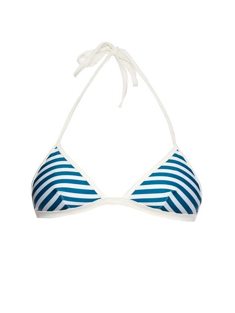 Lyst Solid And Striped The Miranda Triangle Bikini Top In Blue