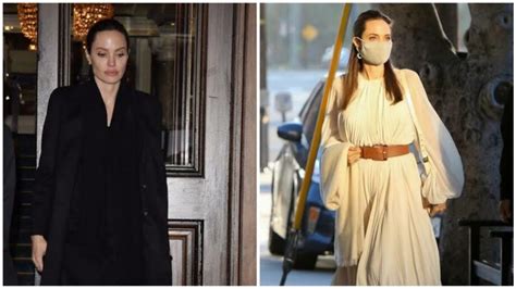 Angelina Jolies Monochromatic Outfits Looks Are Beautiful