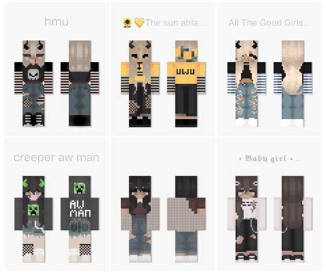 Aesthetic Skin Pack Male And Female Minecraft Skin Packs
