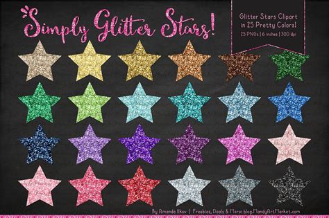 Glitter Rainbow Stars Clipart Star Clipart Rainbow Star Clip Art