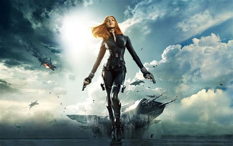 Women Redhead Anime Captain America Civil War Scarlett Johansson Black Widow Lady Sense