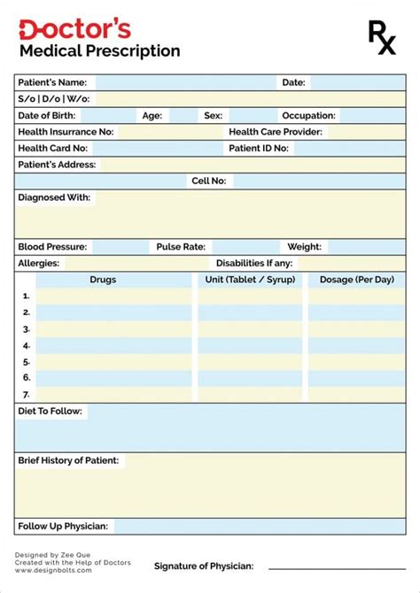 Free Doctors Medical Prescription Pad Design Template Ai And Printable