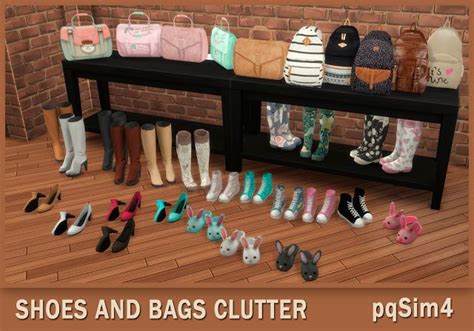 Pqsim4 Shoes And Bags Clutter The Sims 4 Custom Content Sims Casa