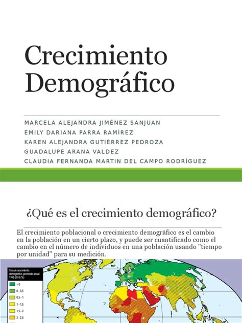 Crecimiento Demografico Exposicion Crecimiento De La Población