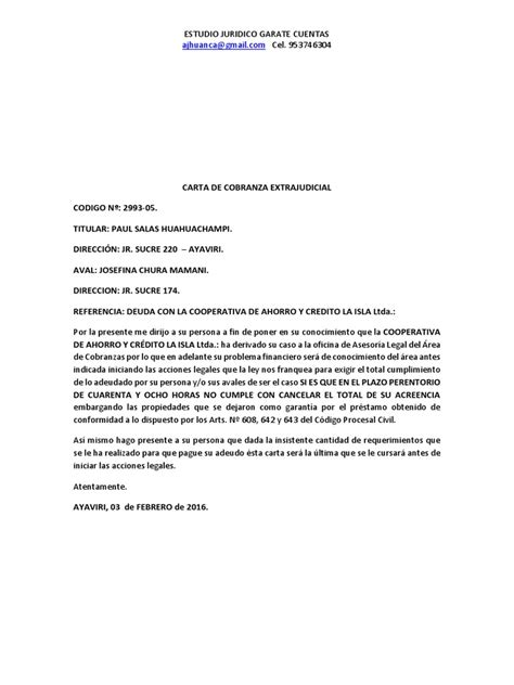 Cobranza Modelo Carta De Cobro De Deuda Modelo De Informe Cloudix