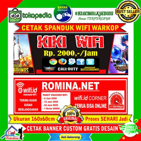 Jual Spanduk Banner Wifi Id Warkop Warung Kab Jombang Cah Rantau