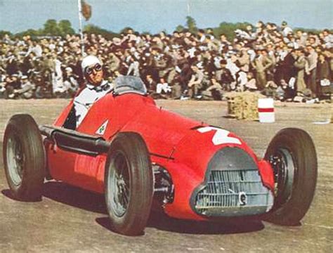 1950 Alfa Romeo 158 Giuseppe Farina Vintage Racing Poster Racing Posters Racing Drivers Car