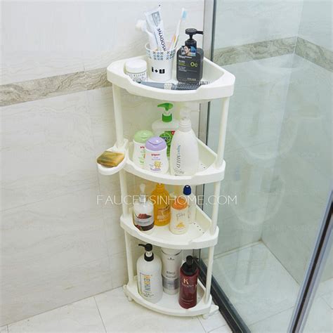 Find bathroom shelves, shower shelves and more at bed bath & beyond. Four Layers White Plastic Corner Bathroom Free Standing ...